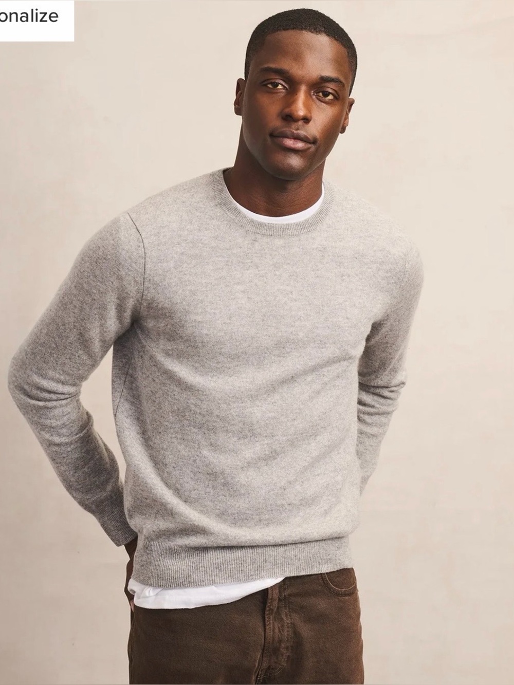 NAADAM The Original Cashmere Crewneck Sweater Men's - Size L